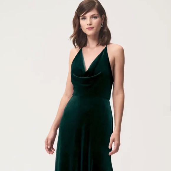 slim fit dress slacks Wedtrend Sage A-Line V Neck Floor-Length Chiffon Junior Bridesmaid Dress Wedding Party Dress, Sage / J6 main image 0